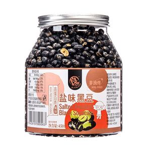 良一盐味黑豆高蛋白非油炸豆子办公室休闲即零食香酥脆450g*1罐