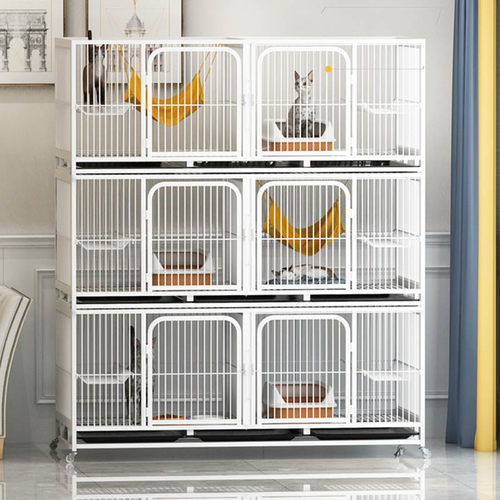 三层带隔断繁殖繁育猫笼子