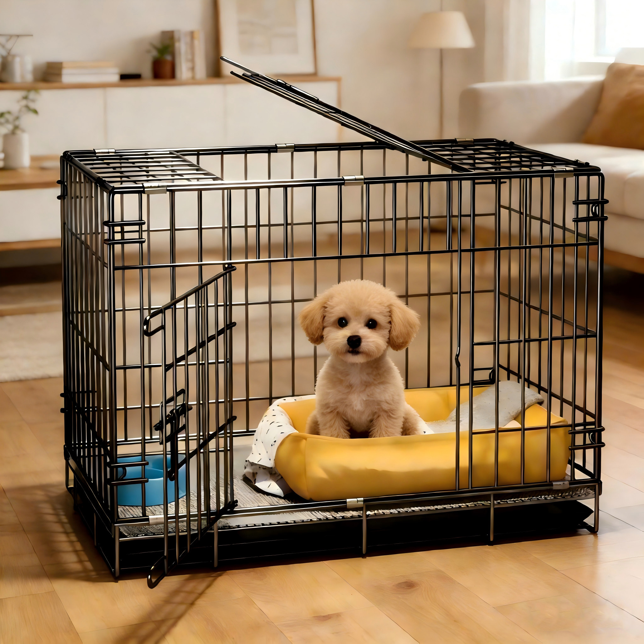 狗笼子小型犬中型犬室内泰迪比熊柯基边牧免安装带厕所宠物笼狗窝