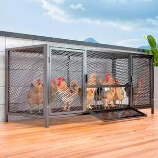 鸡笼子家用室外特大号方管加粗密网防黄鼠狼养殖笼自动清粪鸡鸭舍