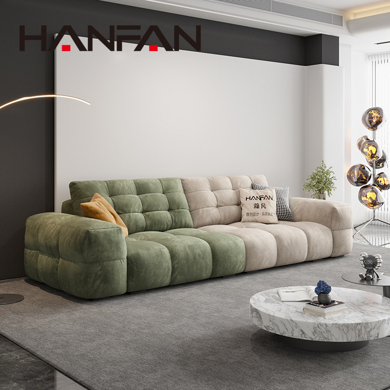 2026新款可拆洗布套简约现代防猫抓磨砂麂皮绒布艺沙发客厅沙发