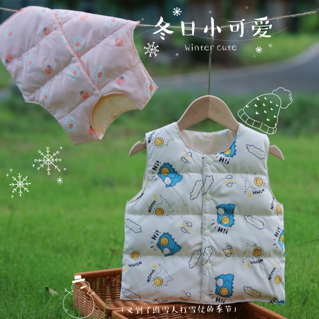 可爱秋冬90白鸭绒羽绒马甲A类