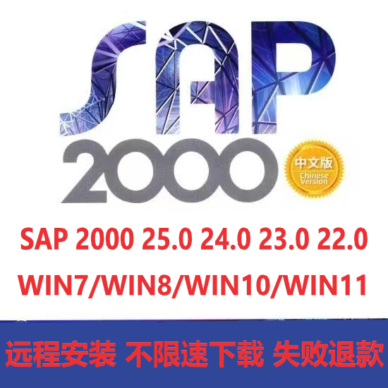 SAP2000结构软件最新版 25.0 24.0 23.0 22.0 远程安装支持免锁版