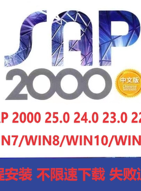 SAP2000结构软件最新版 25.0 24.0 23.0 22.0 远程安装支持免锁版