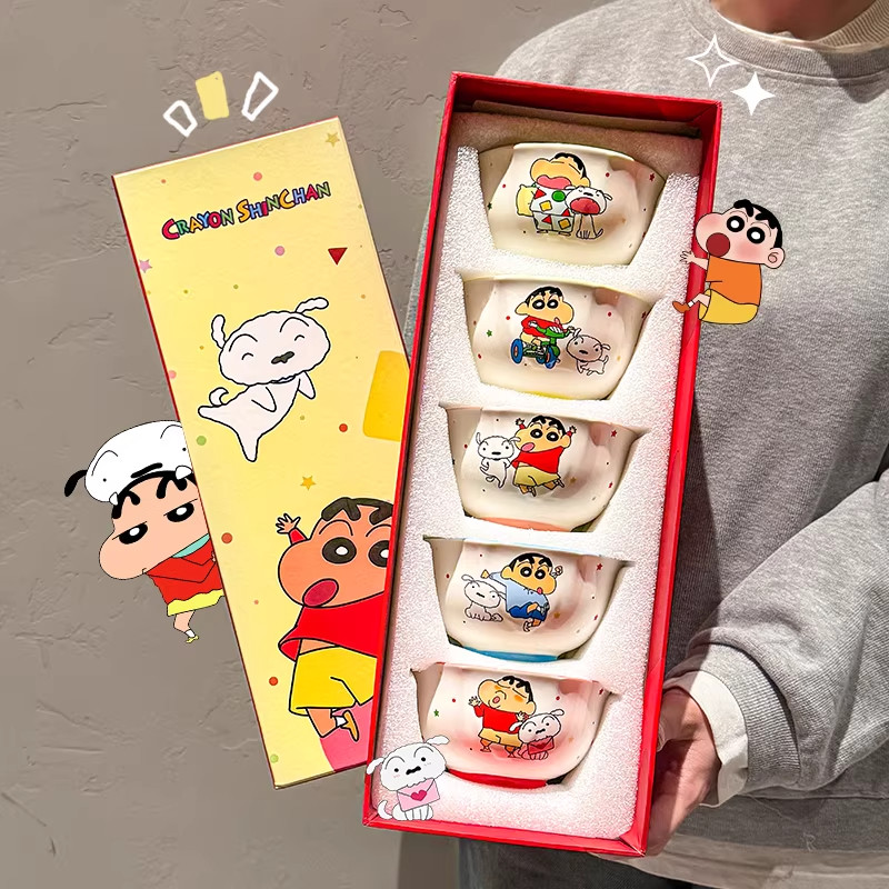 蜡笔小新联名饭碗礼盒家用可爱风高颜值陶瓷餐具套装乔迁生日礼物,餐饮具,碗,淘宝优惠券,粉丝福利购,淘宝优惠卷