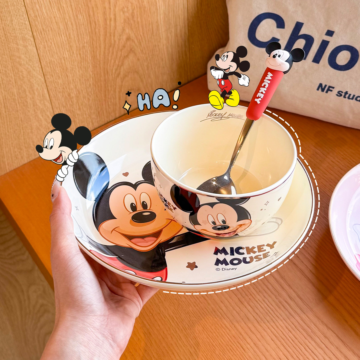 迪士尼联名餐具碗盘套装家用盘子饭碗2026新款乔迁礼物一人食碗碟,餐饮具,碗,淘宝优惠券,粉丝福利购,淘宝优惠卷