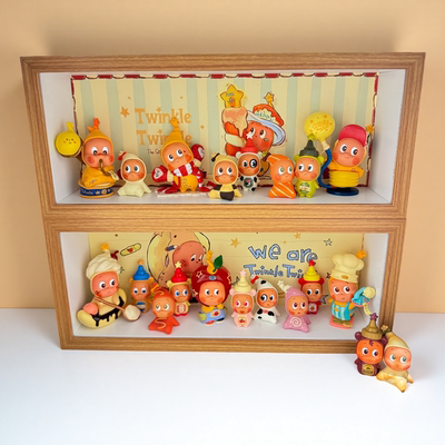 星星人随心配盲盒展示框手办展示柜收纳盒防尘收纳立体中空相框