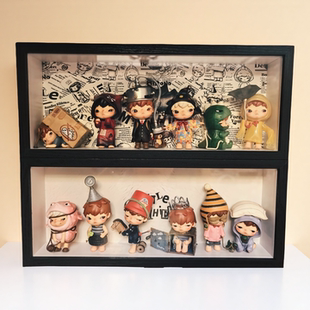 泡泡玛特小野回声系列盲盒收纳盒展示架手办展示柜造景相框摆件