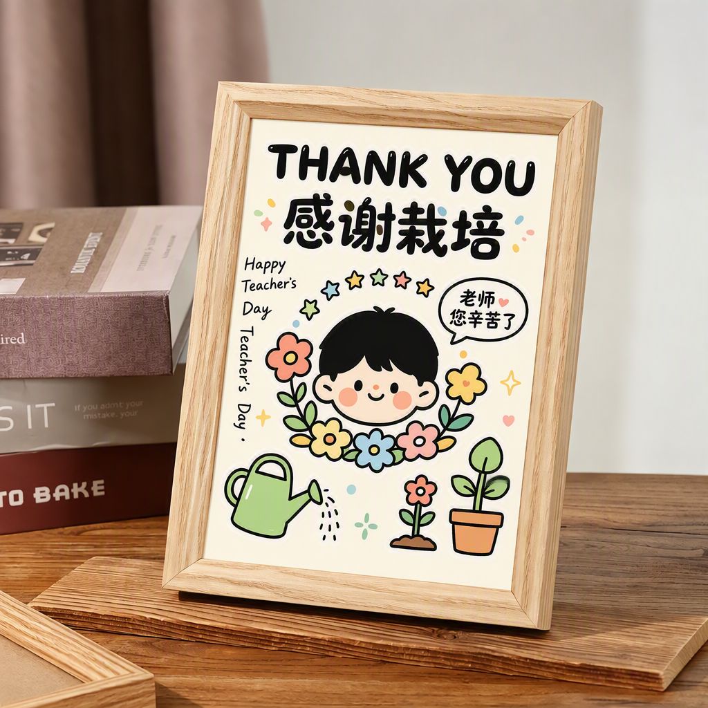 教师节礼物幼儿园中小学送老师纪念品办公室桌面相框摆件可爱创意