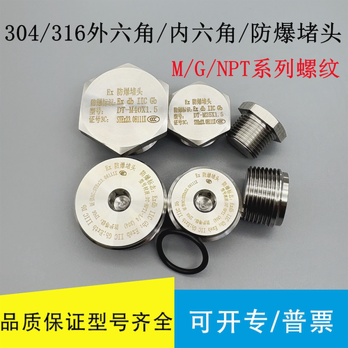 304/316不锈刚防爆堵头
