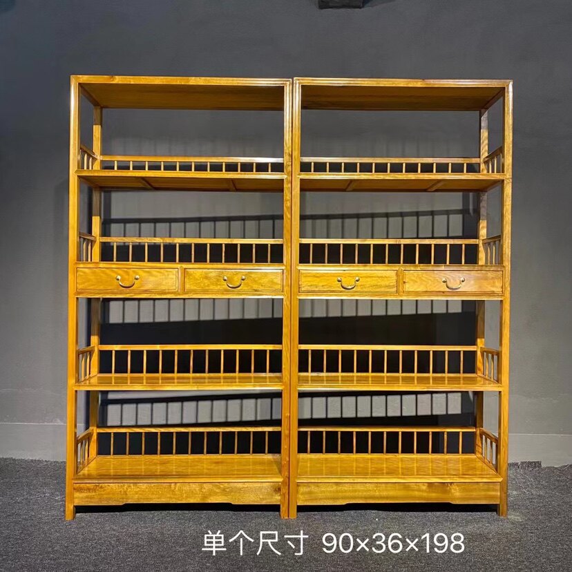 金丝楠木博古架小叶桢楠古董架展示架古典会实木中式明清高档书架