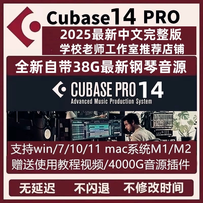 cubase14/13/12pro中文版录音混修音编曲制作软件win/mac远程安装