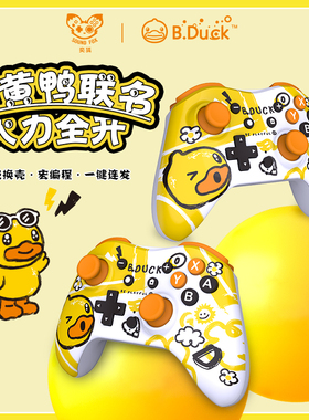 奕狐小黄鸭联名款游戏手柄无线蓝牙Switch2代Pro可爱适用NSOLED/PC电脑版Steam手机非Xbox男女友生日礼物学生