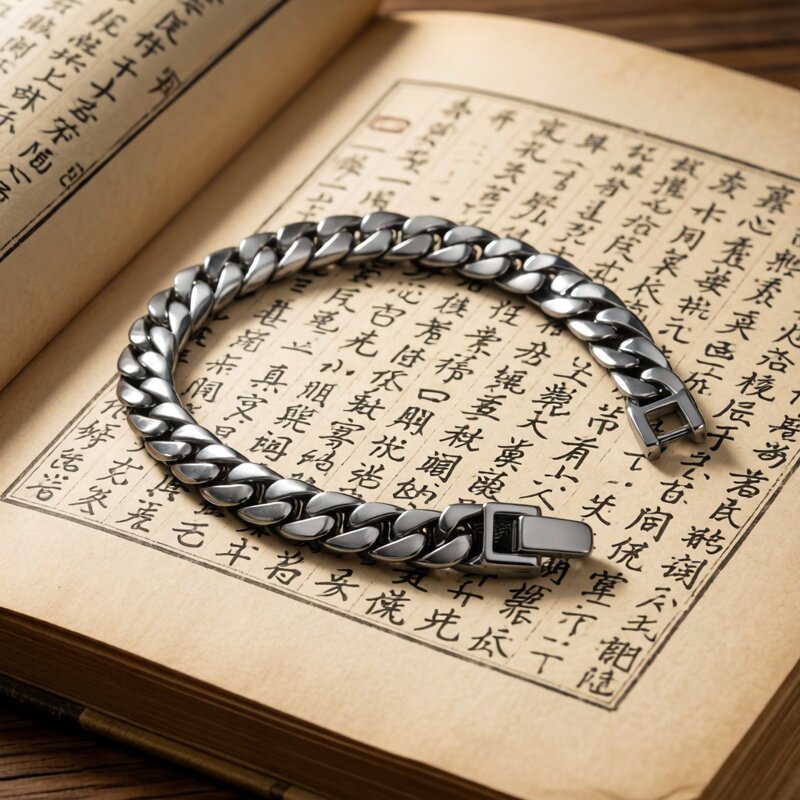 复古风简约环套环古巴手链男女款潮人个性男士百搭韩版朋克嘻哈饰