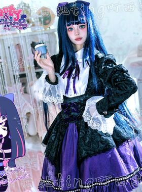 高还原吊带袜天使S妹紫色LO裙lolita史朵巾cosplay服装二次元服装