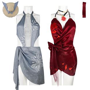 永劫无间cos服顾清寒仲夏霜华女宁红夜午后瑰夏泳衣cosplay服