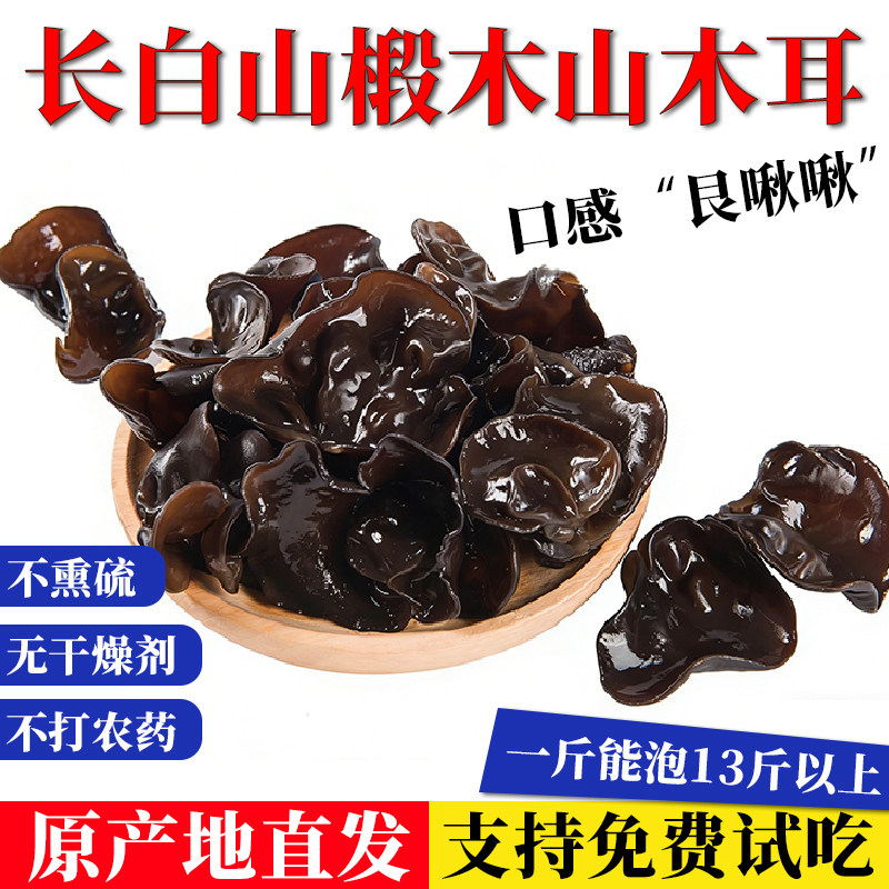 东北特产级柞木山木耳干货500g长白山黑木耳非野生椴木秋木耳大朵