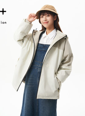 金利来 g+秋季冬新款三防连帽情侣夹克保暖防风厚外套棉服男冬