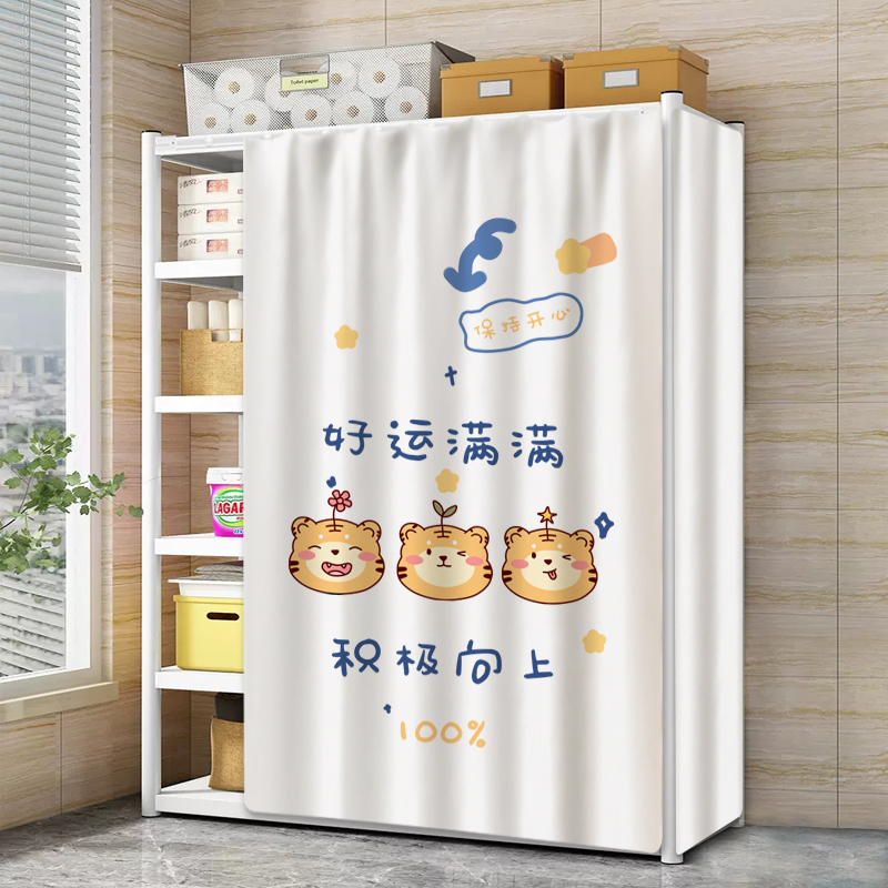 优质棉麻货架帘图案尺寸皆可定制