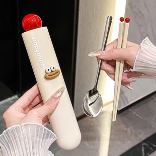 【2025新款】可携式餐具套组筷子勺子收纳盒一人用学生个人专用盒