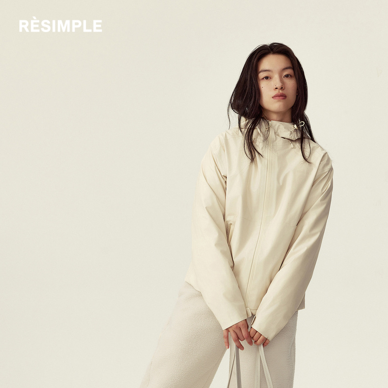 RESIMPLE简单点羽绒服女士基础百搭立领连帽外套冬季新款1194女款