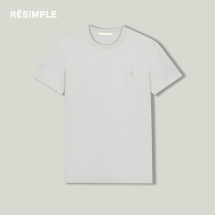 RESIMPLE简单点短袖男士基础款圆领T恤女百搭纯色上衣夏季0918
