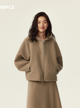 RESIMPLE简单点夹克女短款宽松连帽镰刀袖外套秋季上衣1191女装