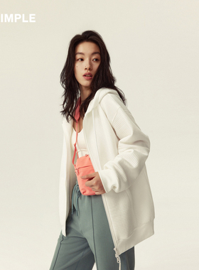 RESIMPLE简单点基础款开衫卫衣女宽松潮牌百搭连帽拉链外套男0949