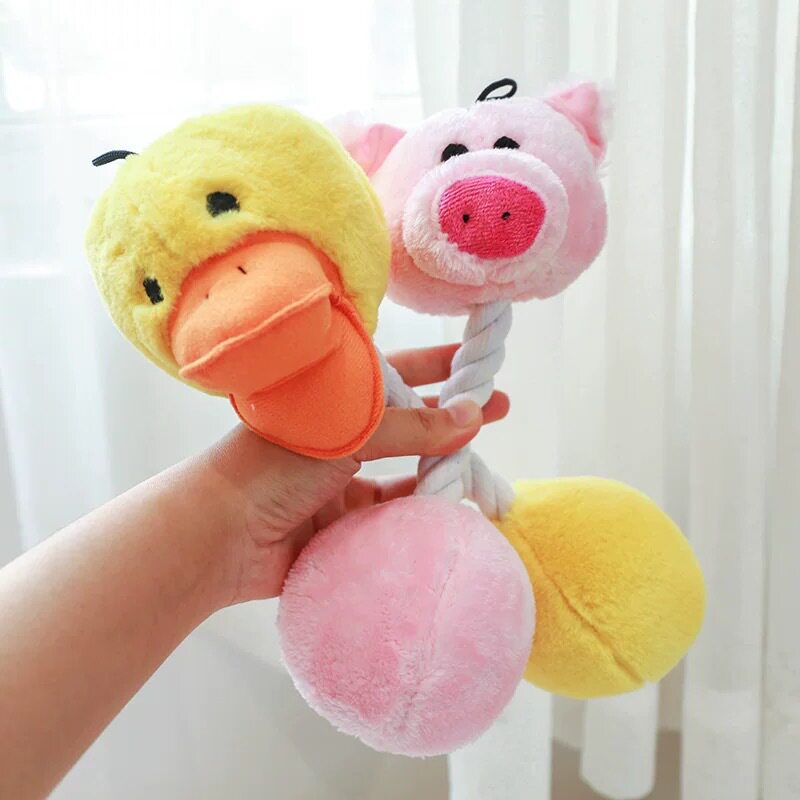 狗狗玩具组合磨牙耐咬棒棒绳结发声毛绒宠物用品泰迪比熊博美互动