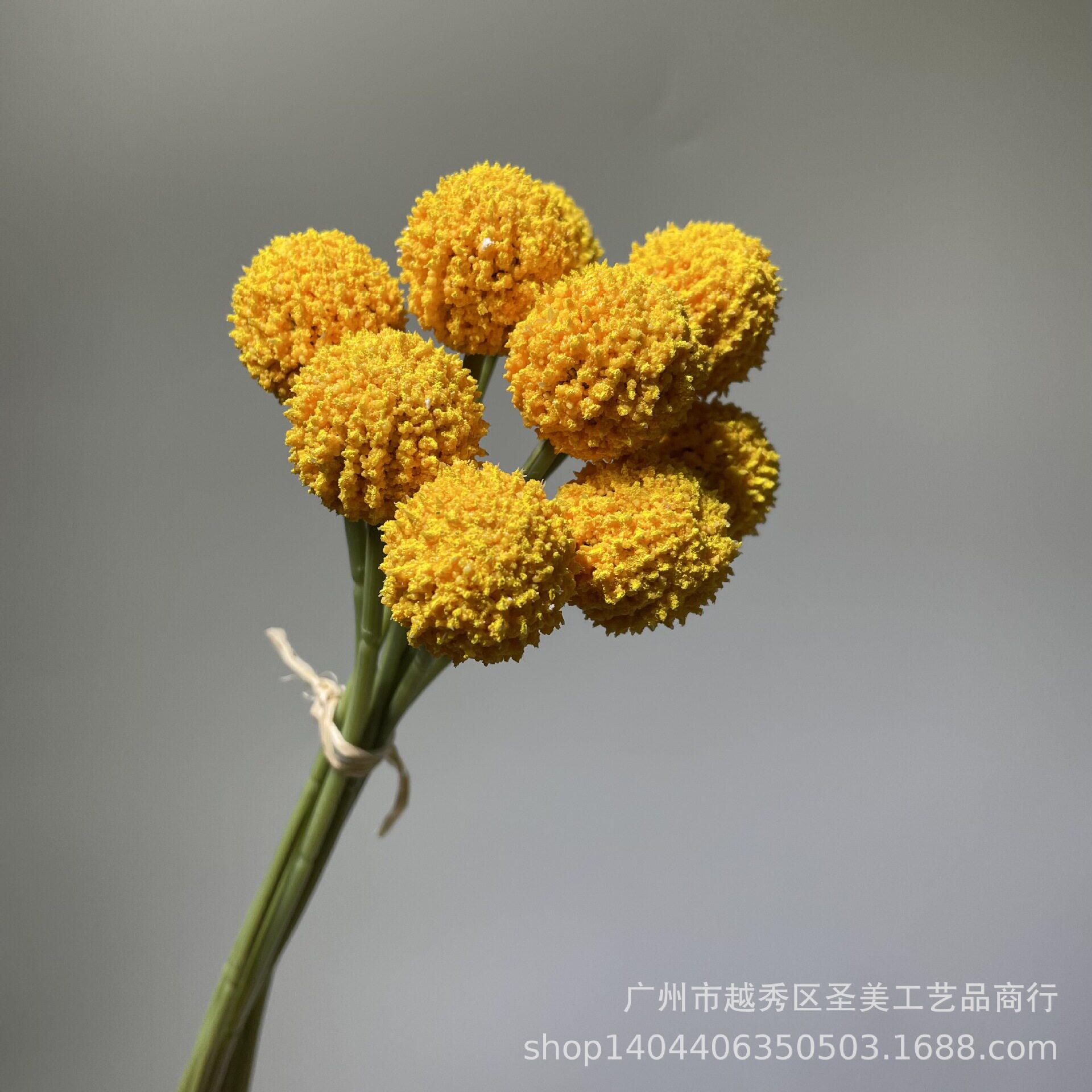 仿真黄金球9头蒲公英果软装塑料黄金果假花小清新乒乓球工厂