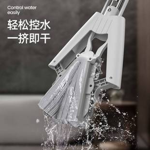 好用的拖地神器海绵拖把吸水地拖胶棉不锈钢拖布免手洗对折滚轮式