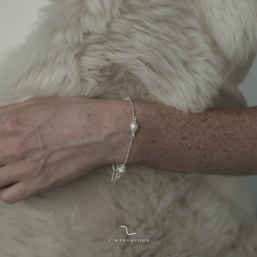 【冬季新款】水滴排列细银手链