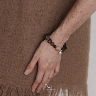 Z-WINDSTORM 无序串珠茶晶手链 原创小众设计水晶手串女新年礼物