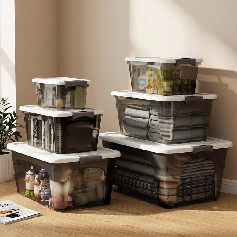 收纳箱收纳家用收纳箱后备储物箱家用杂物整理箱特大号塑料收纳盒