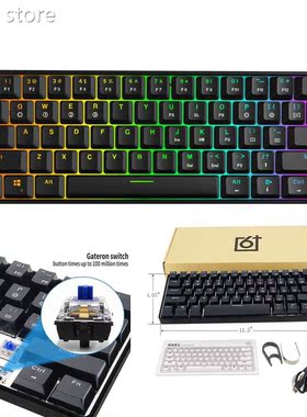 NEW 1mGKe61 Swappable 60% RGB KyboarKd Custoized it PCB Moun