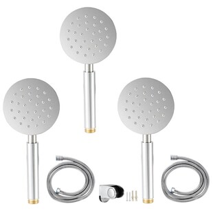 Silver Head 2in Shower Handheld Stainless Bathroom Steel
