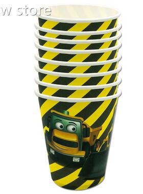 Excaator Vehiclec Bithday Balloovn Paper Plate Napkinr T1ruk