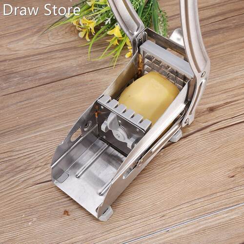 Stainless Steel Manual Potato Cutter French Fries Slicer Pot