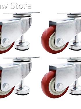 Heavy Duty Casters 4-Pack Swivel Polyurethane Wheels Each wi