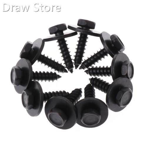 10 Pcs 4.8x19mm Self-Tapping Screws Captive Loose Washer 8mm