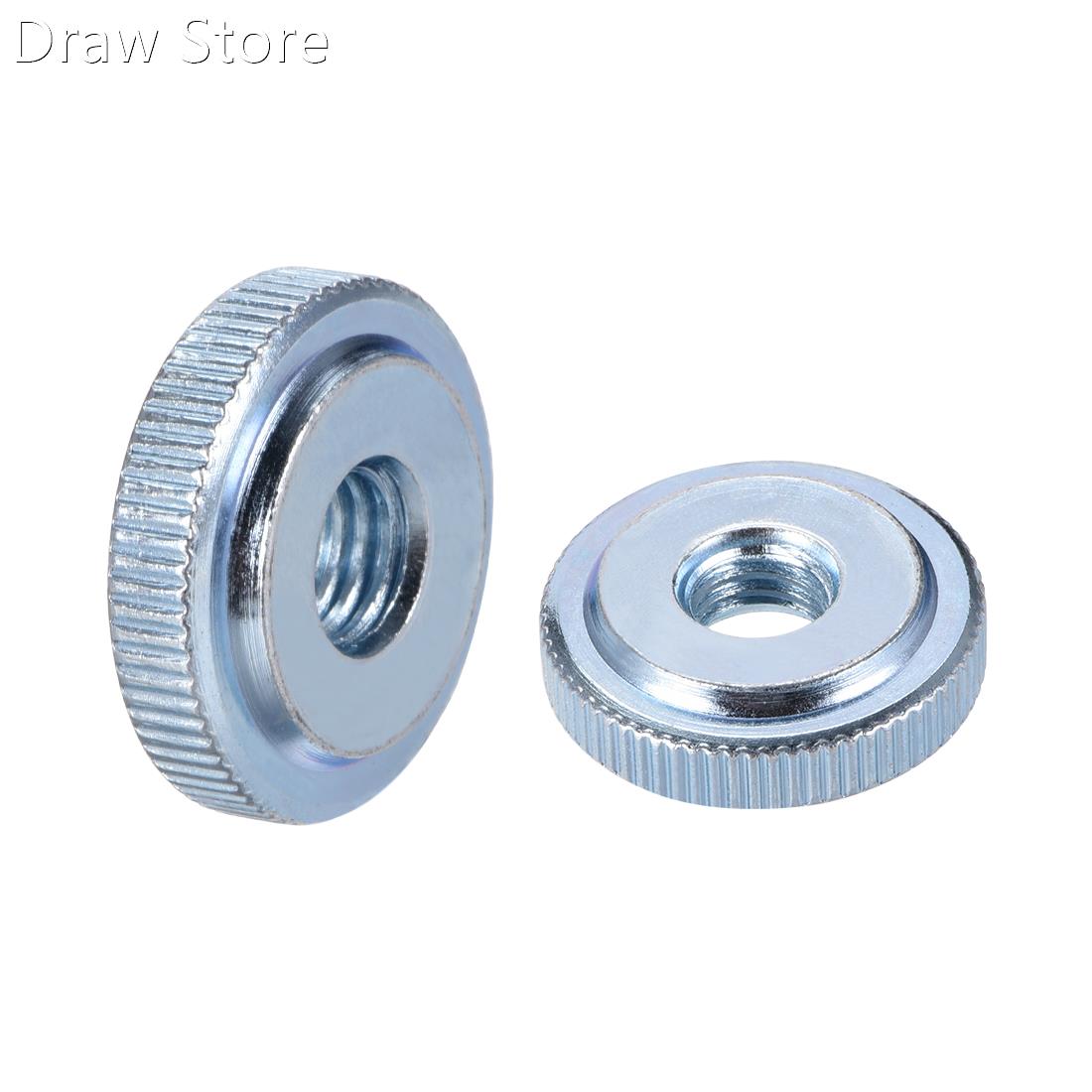 Knurled Thumb Nuts, Female Threaded Thin Type, Nickel Platin