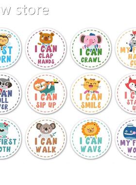 h1 12 Months Bby M1ontly Stickeers Nwborn First Yeara Ag