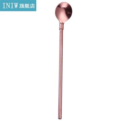 1pc Multicolour Spoon Straw Multipurpose Stainless Steel Reu