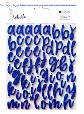 CRZCrafter Foam alphabet Stickers Glitter Design for Scrapb
