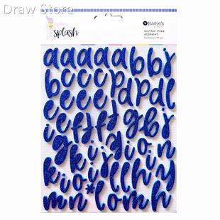 CRZCrafter Foam alphabet Stickers Glitter Design for Scrapb