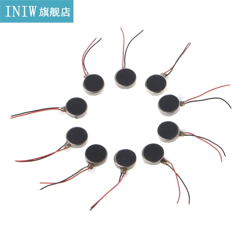 10x DC 3V 70mA 12000plusmn;2500RPM Phone Coin Flat Vibratin