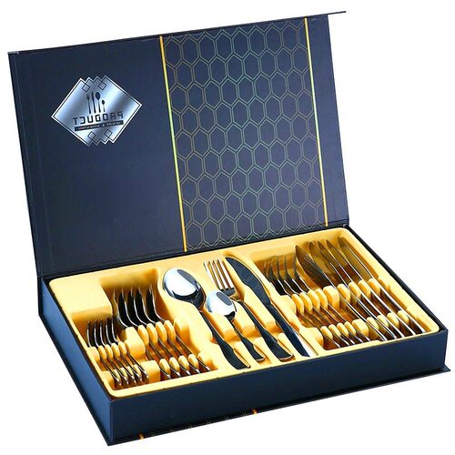 24PCS Tableware Cutlery Dinner Set Cutlery Sets Dishes Knive
