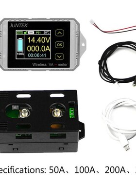 New DC 120V 50A~300A Wireless Ammeter Voltage KWh Watt Meter