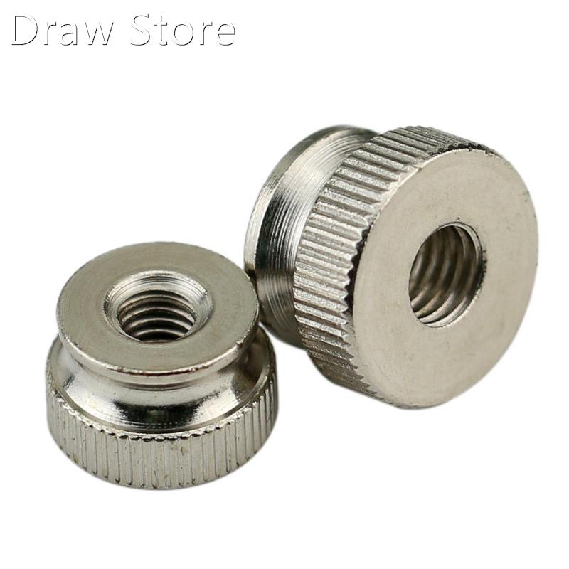 5PCS Nickel Plated Knurled Thumb Screws Nuts M3 M4 M5 M6 M8