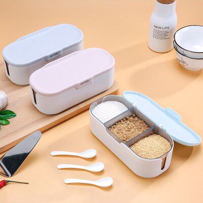 Kitchen Spice Jar Seasoning Storage Box Container Sugar Can